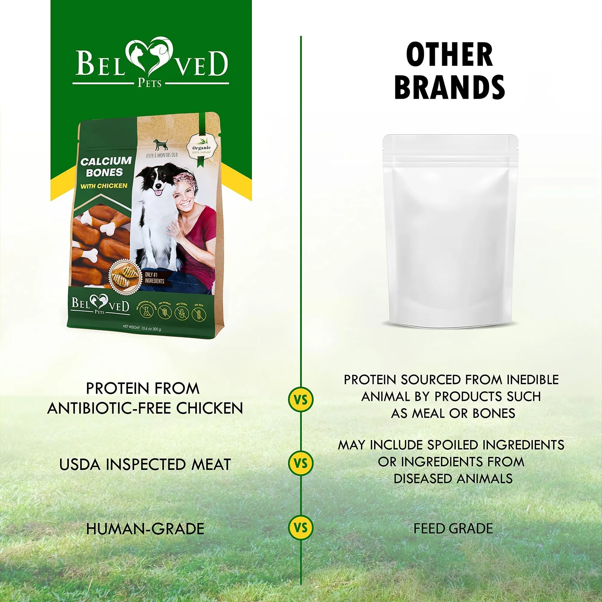 Dog Calcium Bones Wrapped Chicken & Rawhide Free Chew Treats Pet Healthy Dried Snacks Grain Free Organic Meat Chews For Training Small Large Dogs - Image 3