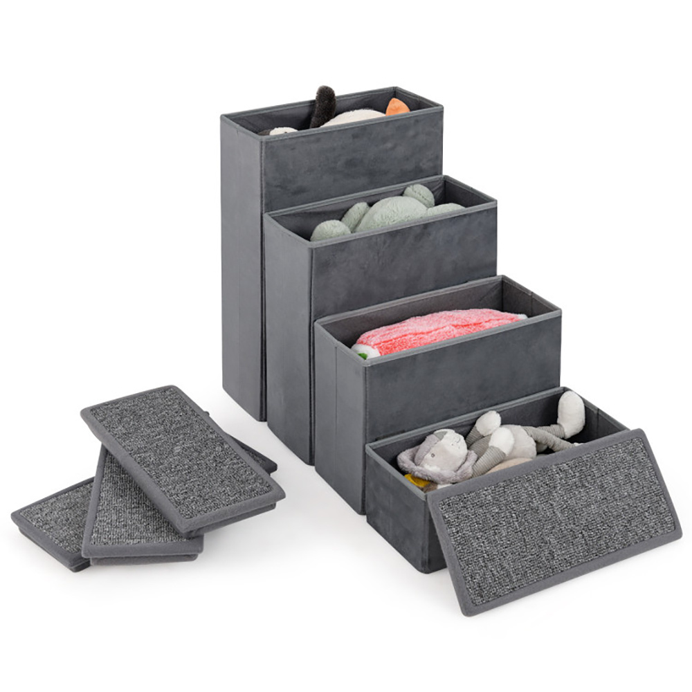 4-Step Dog Stairs Non-slip Foldable Dog Ramp With Adjustable Steps - Image 7