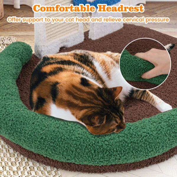 Mushroom Cat Bed with Sisal Scratch Panel.