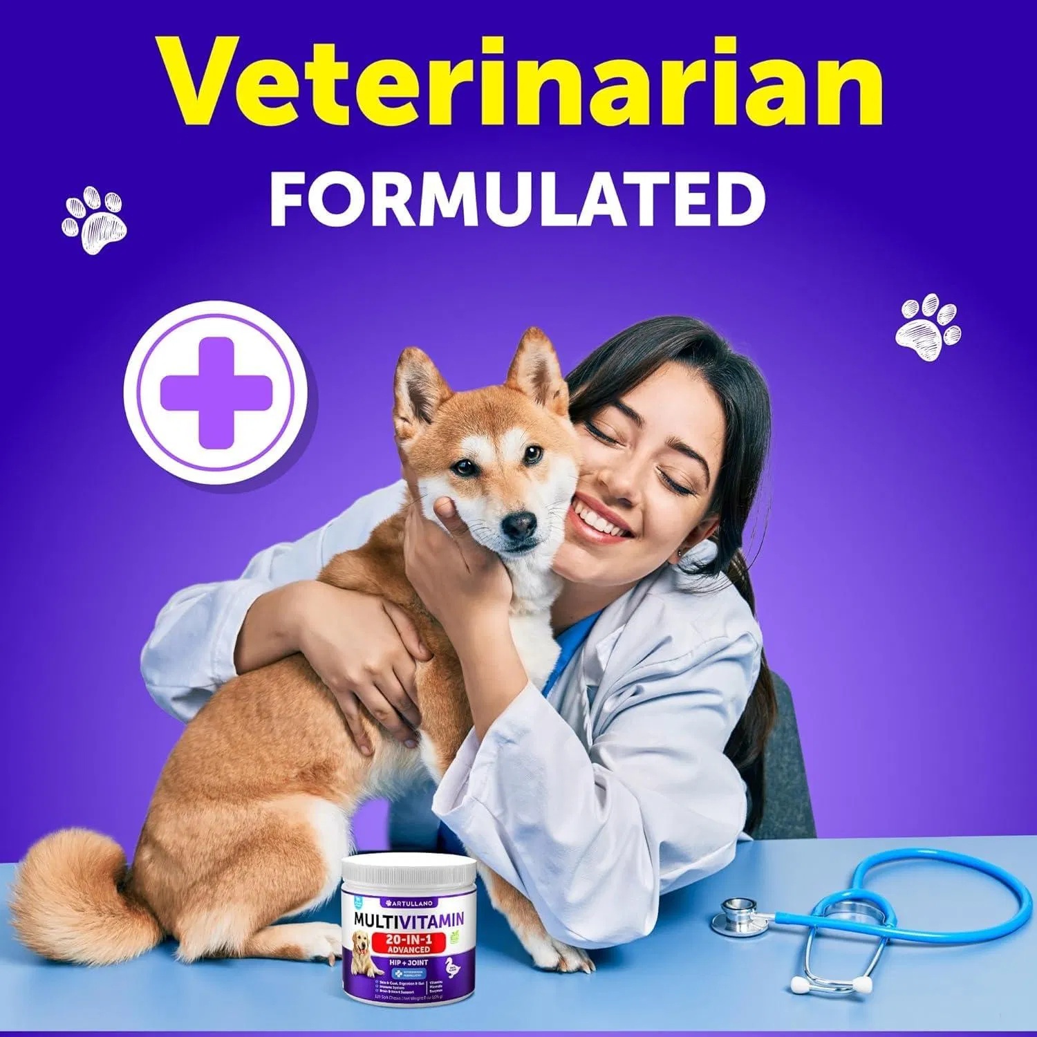 Dog Multivitamin Chewable With Glucosamine 20 In 1 Dog Vitamins And Supplements Senior & Puppy Multivitamin For Dogs Pet Joint Support Health Immunity Mobility Gut Skin 120 Chews - Image 4