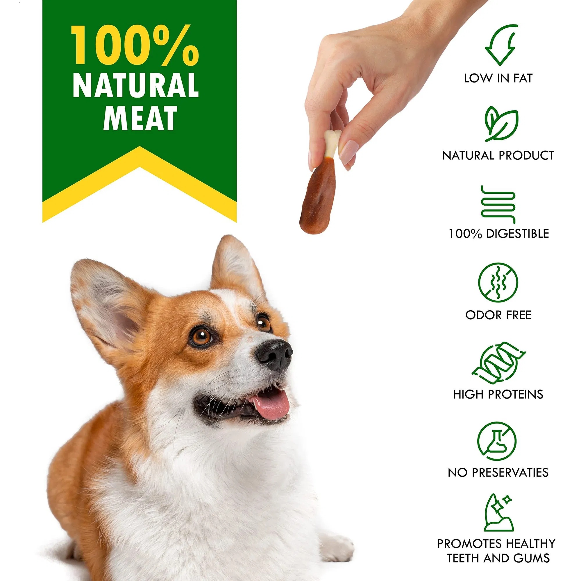 Dog Calcium Bones Wrapped Chicken & Rawhide Free Chew Treats Pet Healthy Dried Snacks Grain Free Organic Meat Chews For Training Small Large Dogs - Image 7